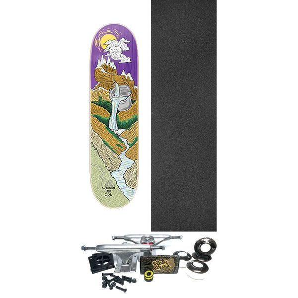 ATM Skateboards Derek Scott Mountain Man Skateboard Deck - 8.5" x 32.25" - Complete Skateboard Bundle